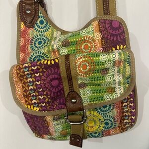 Floral Fossil Crossbody Bag